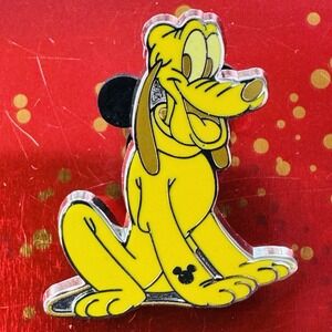Disney Hidden Mickey Pin 2025 Disneyland Wave B Yellow Color Story Pluto Dog